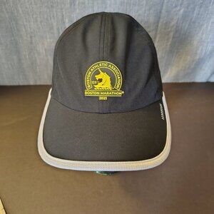 Boston Marathon Adidas Hat Cap Strap Back Black AeroReady Running Jogging